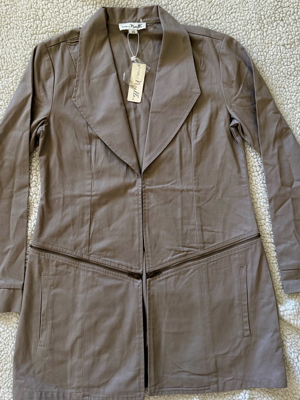 Simply Noelle Taupe Longline Blazer